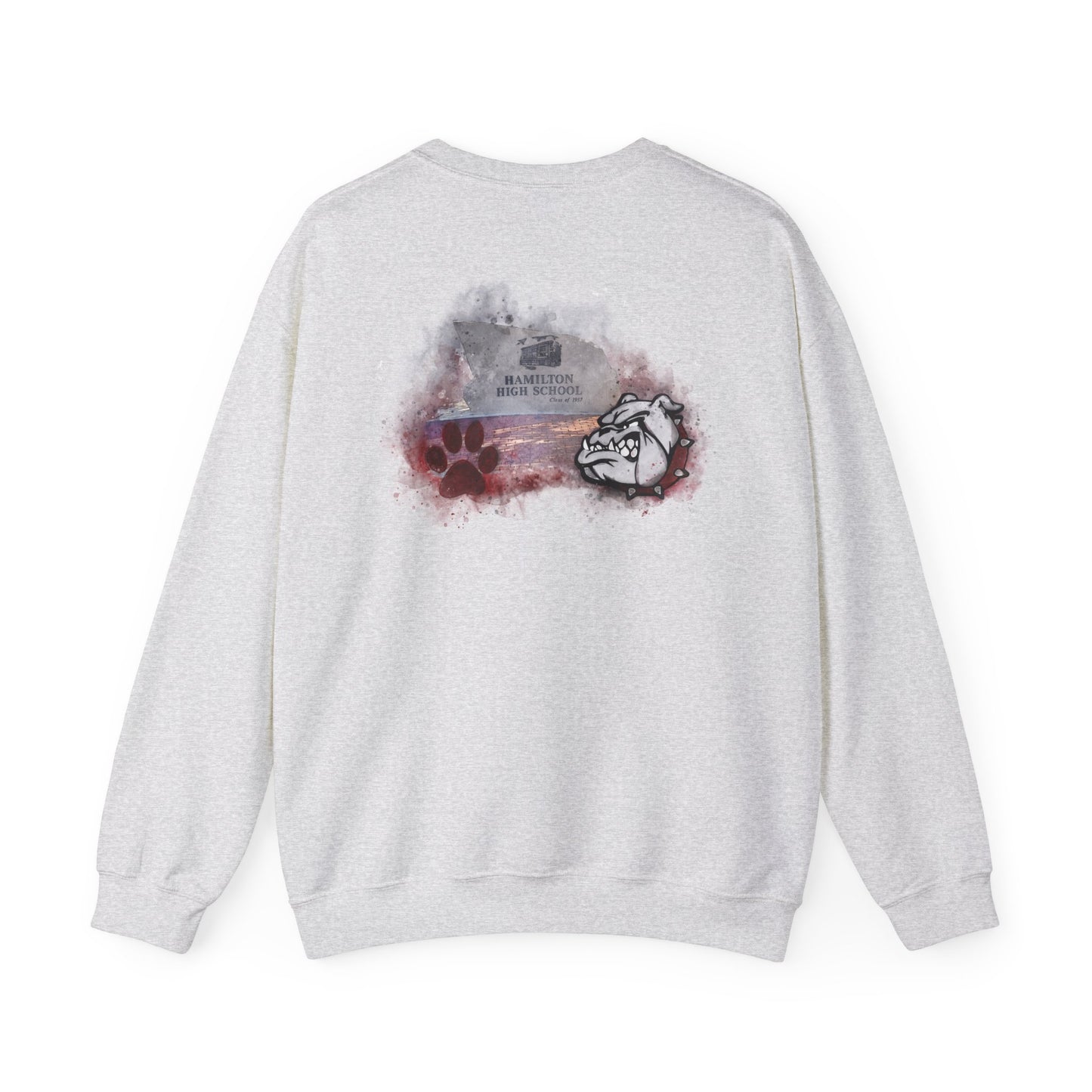 Hamilton High School Alma Mater Sweatshirt | Ash Gray Gildan 18000