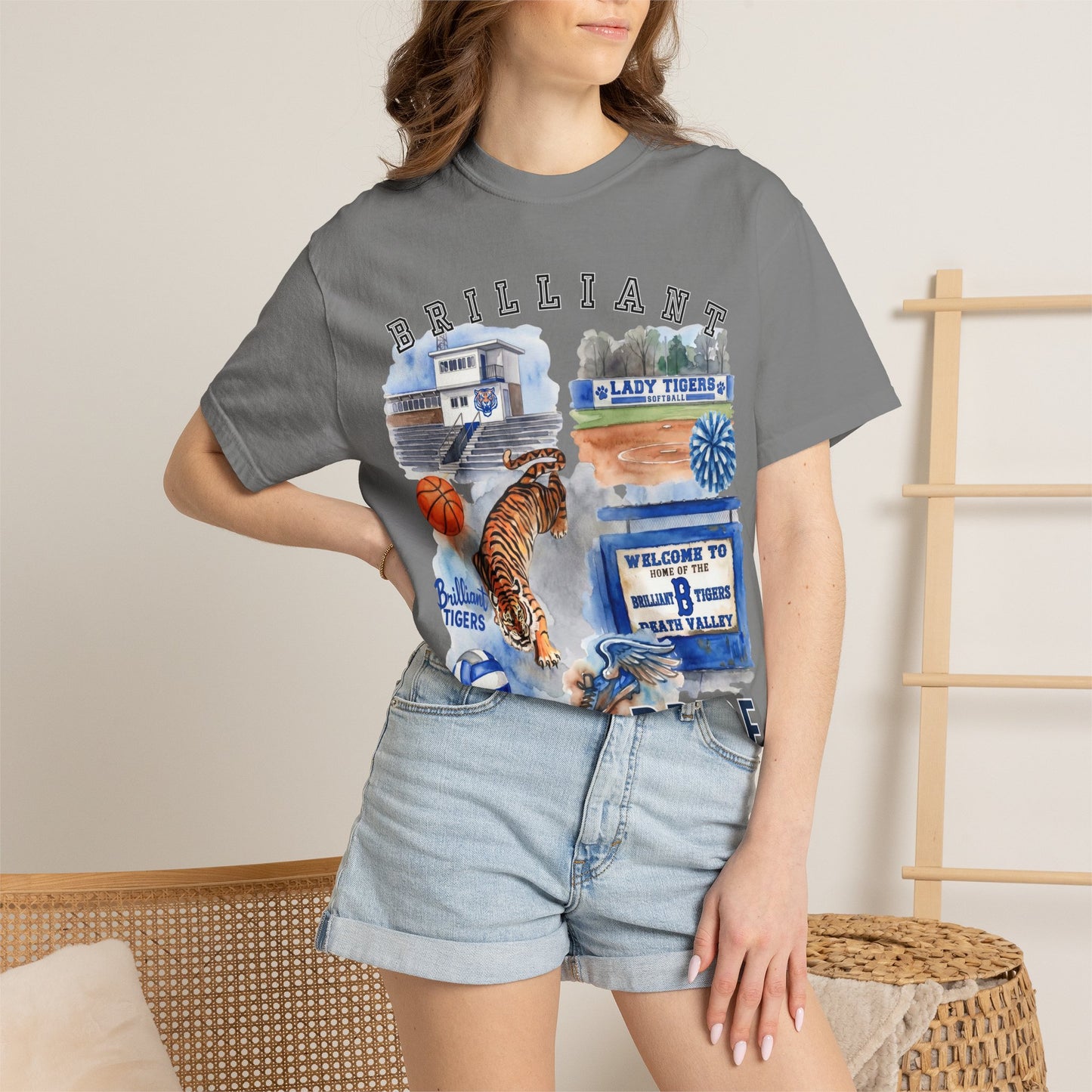 GREY Tiger Pride T-Shirt — Brilliant School Spirit Graphic Tee
