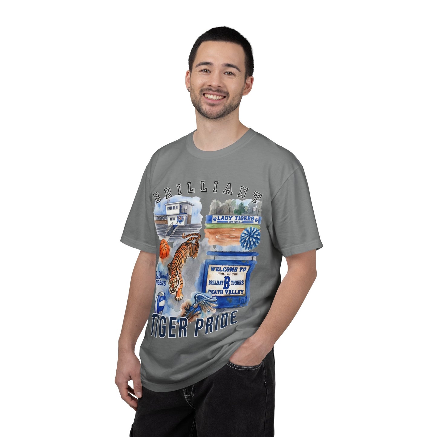 GREY Tiger Pride T-Shirt — Brilliant School Spirit Graphic Tee