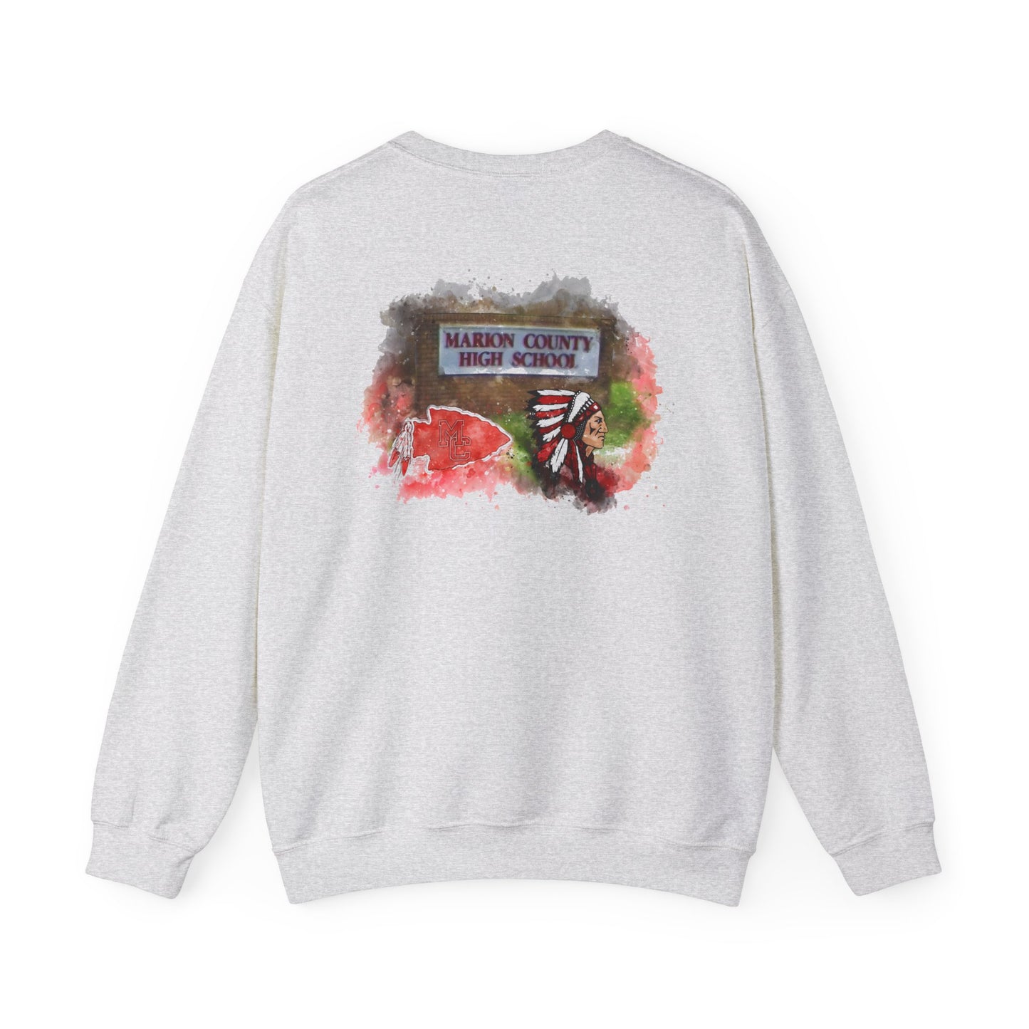 Marion County High School Alma Mater Sweatshirt | Ash Gray Gildan 18000