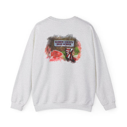 Marion County High School Alma Mater Sweatshirt | Ash Gray Gildan 18000
