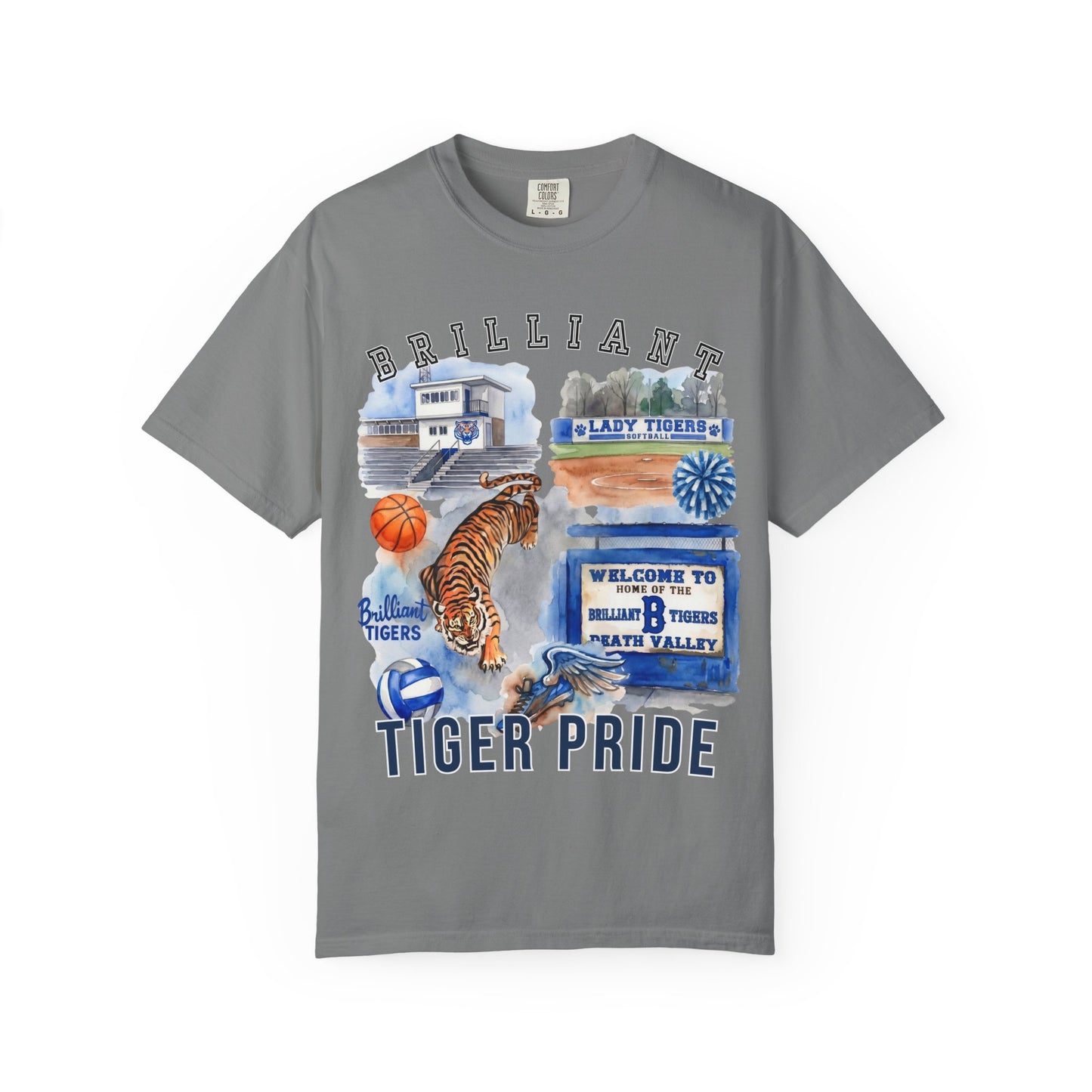 GREY Tiger Pride T-Shirt — Brilliant School Spirit Graphic Tee